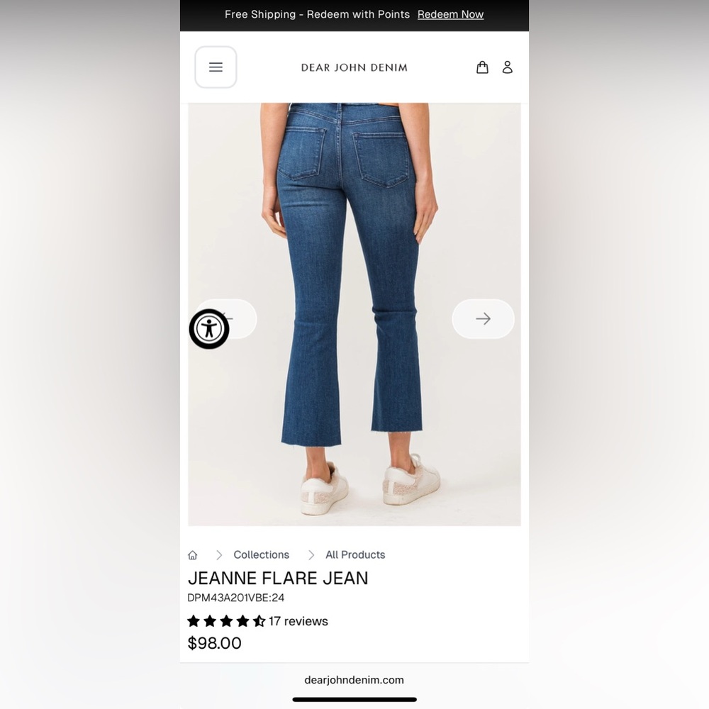 Women’s Dear John Jeanne Flare Jeans in Classic Blue- Size 31